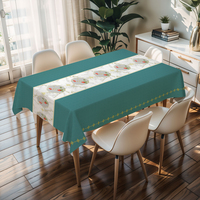 Nappe carrée grise douce au design élégant, nappe en plastique pour table basse, nappe pour table à manger intérieure