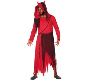 Adult Men <strong>Devil</strong> Costume Demon Suit <strong>Red</strong> Fancy <strong>Dress</strong> for Halloween Party Stage Performance Wear - Product Image 1