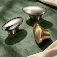 Poignée moderne en alliage de zinc, forme champignon, finition argent antique, noir, bronze champagne, durable, écologique, pour cuisine, chambre, commode, armoire