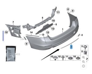 OEM 51127289755 Detalles Cromados de Lujo para Parachoques Trasero para <span class=keywords><strong>BMW</strong></span> F35 320LI - Product Image 5