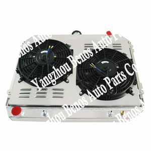 Relé de ventilador de cubierta de radiador de 4 filas de aluminio para Chevy Bel Air Impala 1963-1968 64 <span class=keywords><strong>65</strong></span> 66 67 - Product Image 1