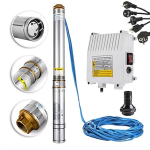 Bomba Sumergible de Acero Inoxidable QJ Silver para Pozos Profundos, Alto Caudal, 220V, para Riego Doméstico y Agrícola - Product Image 1
