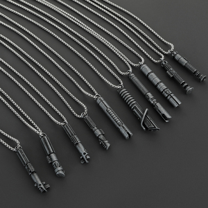 Collier pendentif sabre laser en zinc, accessoire de cosplay, cadeau décoratif tendance - Product Image 3