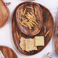 Assiette en bois créative de forme irrégulière, vente chaude, plateau à apéritif, plateau à fruits en bois, plat à pain, plat de service
