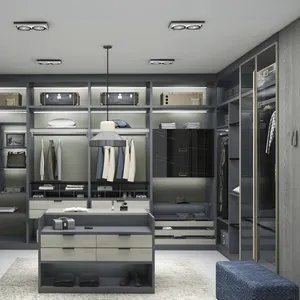 Modern Bedroom Wardrobe Designs Custom Walk In Closet With Island