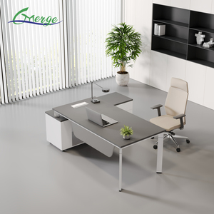 Table de bureau moderne avec armoire latérale, solution de rangement pour bureau de direction, PDG, <span class=keywords><strong>directeur</strong></span> général, salle de bureau, OEM ODM disponible - Product Image 1