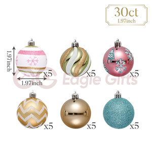 EAGLEGIFTS Ornements de Noël suspendus pour arbres de Noël pré-éclairés, Série Macaron Sucré, Boules de Noël faites à la main, Décorations de Noël, Pendentifs - Product Image 2
