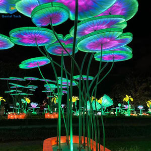 JFL-11 Speeltuin Kerst Outdoor Chinese Lotus Bloem Zijden Lantaarn - Product Image 4