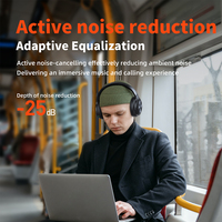 Écouteurs sans fil Bluetooth QERE E80 ANC à réduction de bruit active, écouteurs intra-auriculaires sportifs pour jeux