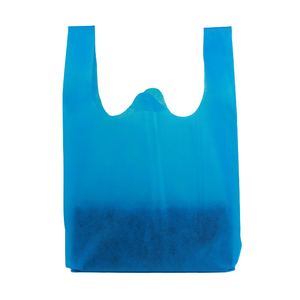 Bán buôn phân hủy sinh học biểu tượng tùy chỉnh siêu thị <span class=keywords><strong>PP</strong></span> không dệt t Áo SƠ MI VEST mua sắm bao bì túi - Product Image 6