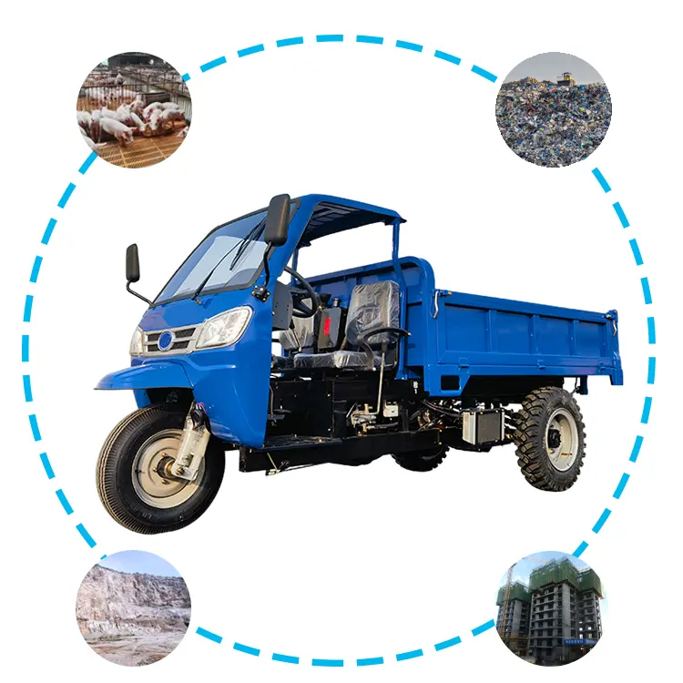 HD-2500 Fabrik Diesel Muldenkipper 2,5 Tonnen 3 Tonnen 3 Rad LKW Diesel Mini Dumper Landwirtschaft Fracht Diesel Motorisierte Dreirad