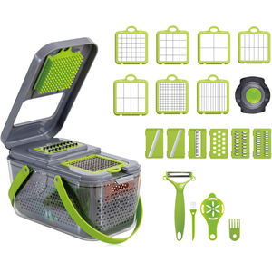 Nouvel Arrivage en Gros : Gadget de Cuisine Multifonctionnel 16-en-1 Manuel – Coupe-Légumes, Éplucheur d'Oignons, Éplucheur de Pommes de Terre, Trancheuse à Fruits - Product Image 1