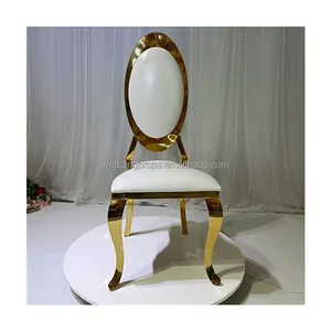 Cadeira de banquete moderna dourada, decoração de casamento dourada