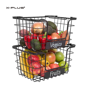 Kitchen Metal Foldable Wire Vegetable Fruit Basket