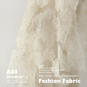 Thời Trang Vải Chất Lượng Cao <span class=keywords><strong>Polyester</strong></span> 3D Organza Hoa Tulle Voan Lưới Thêu Vải Cho Dresses Bé Trẻ Em Quần Áo - Product Image 4