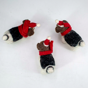 Wholesale Felt <b>Red</b> <b>Scarfed</b> Puppy Ornament Handmade Christmas Hanging Dog Decor Child Pet Lover Gift Set Holiday Supplies - Product Image 2