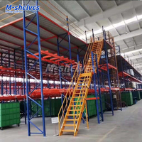 Plataforma de Entrepiso Industrial Expandible de Acero Resistente con Escalera de Seguridad