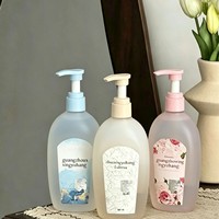 Bouteille ronde en PET 50ML/500ML avec pompe distributrice pour articles de toilette, sous-vêtements, lessive, gel douche pour animaux de compagnie – Contenant de gel douche haut de gamme