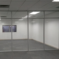 Cloisons de séparation en verre trempées solides de décoration en aluminium de salle de réunion de bureau