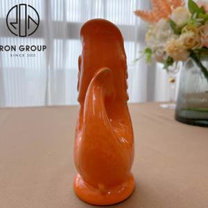 Jarrón de flores decorativo de buena calidad, taza <span class=keywords><strong>tiki</strong></span> de cerámica con forma de pez naranja - Product Image 3