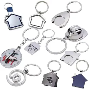 Keychain Accessories Stainless Steel Custom Personalized Engraved Logo Business Keyrings Metal Car Brand Logo Keychain In Bulk