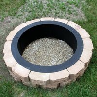 Anneau de revêtement pour foyer en acier, diamètre 36 pouces, 12 pièces, saucière dans le sol, robuste