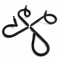 Tube col de cygne métallique fileté sur mesure avec manchon de protection en silicone, bras de lampe flexible à maintien de forme
