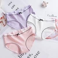 Braguitas de Algodón Cómodas y Económicas para Mujer, Estilo Bikini, Corte Medio, Hipster, Ropa Interior Femenina de Algodón