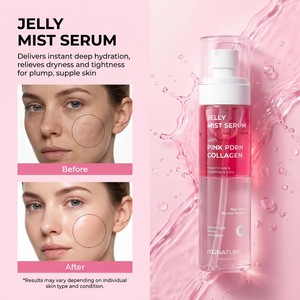 Suero Facial en Gel OEM Rosa con PDRN y Colágeno |   Spray Iluminador de Doble Textura con Niacinamida, Glutatión, Ceramida y Ácido Hialurónico |   Piel - Product Image 5