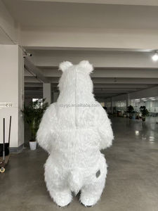 Costume da Mascotte Gonfiabile <span class=keywords><strong>di</strong></span> <span class=keywords><strong>Masha</strong></span>, Personaggio dei Cartoni Animati Natalizi, Colore Bianco, per Adulti, in Vendita - Product Image 4