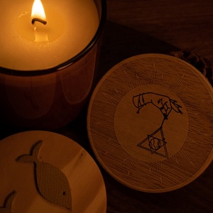 Tapa de Madera Artística Personalizada WeWood de Vietnam, Cubierta de Madera con Patrón de Lujo para Envases de Velas Aromáticas - Product Image 4
