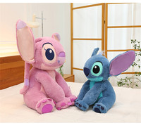 Boneka Stitch Lucu 40CM, Super Lembut, Hadiah Ulang Tahun, Hadiah Liburan, Hadiah Pasangan, Mainan Mesin Cakar, Mainan Penghibur, Gantungan Kunci