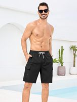 SILKWORLD Short de bain pour homme 9 pouces à séchage rapide avec doublure en mesh, poches et cordon de serrage