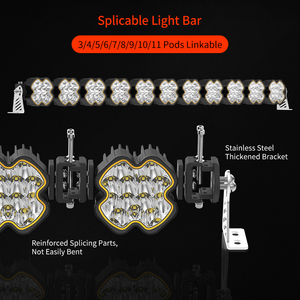 Nouvelle barre lumineuse tout-terrain haute puissance IP68 4x4, kit connectable X3 RZR 29 33 38 42 pouces, feux de conduite LED ambre DRL pour <span class=keywords><strong>Pioneer</strong></span> Ridge - Product Image 2