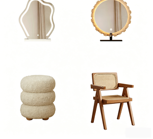 Nouvelle <span class=keywords><strong>commode</strong></span> de design avec tiroirs, style blanc crème, table de maquillage, coiffeuse de chambre avec armoire de rangement - Product Image 4