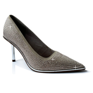 <span class=keywords><strong>Scarpe</strong></span> nuziali gioiello in argento di <span class=keywords><strong>marca</strong></span> in vera pelle per spillo di cristallo slip-on - Product Image 5