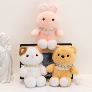 Portachiavi Personalizzato con Orsacchiotto Seduto in Peluche, Design Ricamato, Imbottitura in Cotone PP, Orecchie Mobili, Colori Personalizzabili - Product Image 3