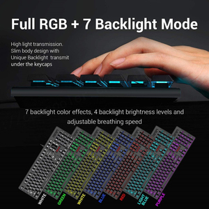 Redragon S107 RGB Luminous Bàn Phím Có Dây Chuột Rồng Đỏ Chơi Game Suite Máy Tính Xách Tay Chống Bóng mờ 3 Phím Mini Loại USB Trò Chơi Máy Tính - Product Image 5