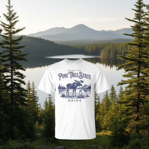 Camiseta gráfica Maine Pine Tree State Moose, unisex, talla mediana para adultos - Product Image 3