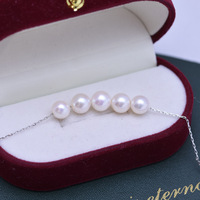 Collier pendentif rond en argent 925 plaqué or avec perle Edison et chaîne sourire, blanc haute brillance, tendance, unisexe, pour mariage