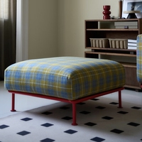 Module de canapé en laine à carreaux style antique, tissu Haggis, pour hôtel, villa, appartement - Meuble amovible et lavable pour salon
