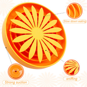 Tapis d'alimentation lente en silicone Daisy Disc pour chiens et animaux de compagnie avec ventouse, anti-étouffement, bol d'alimentation par olfaction - Product Image 1