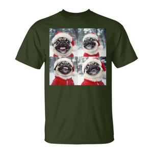 T-shirt de Noël festif pour adulte unisexe en coton avec motif de chien - Product Image 1