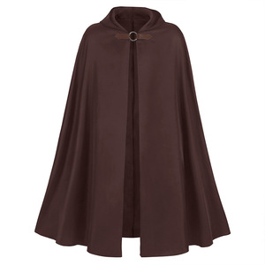 Cape à Capuche d'Halloween pour <span class=keywords><strong>Homme</strong></span> Robe de Pirate Médiévale Costume Old Ranger Bleu - Product Image 3