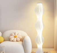 Lampadaire Nordique Moderne de Luxe Léger, Style Vertical, Lampe d'Art d'Angle pour Canapé, Lampe de Sol à Jupe en Herbe, Lumière Réglable