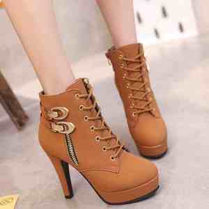 Stivali da <span class=keywords><strong>donna</strong></span> stivali con tacco alto <span class=keywords><strong>scarpe</strong></span> da <span class=keywords><strong>donna</strong></span> di moda con piattaforma impermeabile calda con stivali di grandi dimensioni - Product Image 3