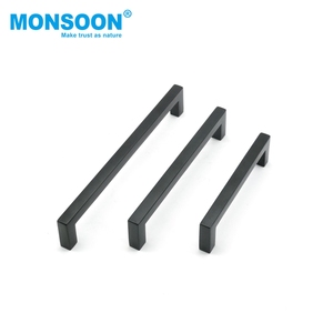 Nhà bếp hiện đại tủ quần áo lỗ duy nhất mà<span class=keywords><strong>u</strong></span> đen Chrome tủ tủ quần áo ngăn kéo tủ quần áo <span class=keywords><strong>U</strong></span> hình dạng kéo tủ Hợp kim kẽm xử lý cho nhà - Product Image 1