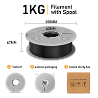 Filament en fibre de carbone PETG-CF directement de l'usine, fournisseur de filament PETG 3D, filament en fibre de carbone PETG