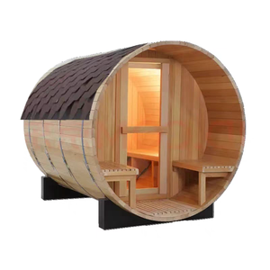 Sauna Exterior de Cedro de Lujo <span class=keywords><strong>para</strong></span> 4 Personas, Sauna Tradicional de Madera Húmeda, Sauna de Madera <span class=keywords><strong>para</strong></span> el Hogar, Cabaña Exterior <span class=keywords><strong>para</strong></span> Uso Diario Familiar - Product Image 1