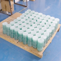 Sous-verre rond en verre trempé anti-UV de 100 mm (4 pouces) résistant à la chaleur, épaisseur 4 mm, bords de sécurité, avec 4 patins – Vente en gros
